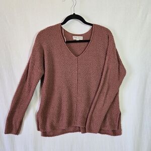 Knox Rose Dusty Pink V-Neck Sweater